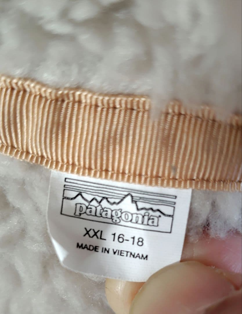 パタゴニア リバーシブル キッズ ボア ダウンジャケット XXL