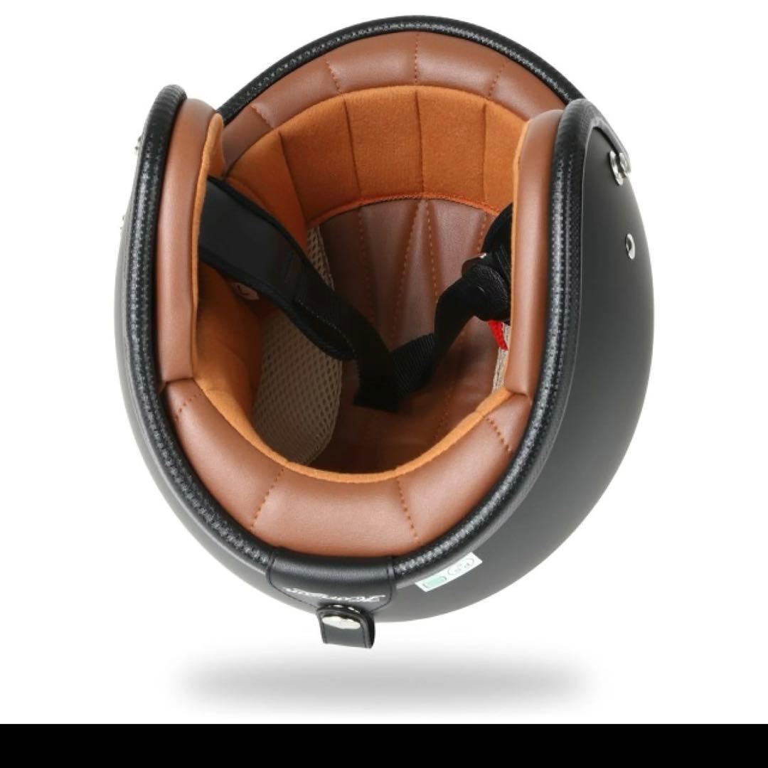 新品マットブラック ジェットヘルメットSG規格　シールド付き