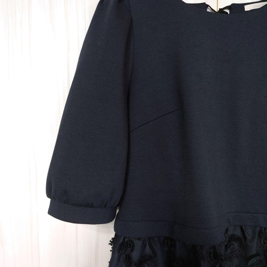 美品　大きいサイズ　ローズティアラ　3Dフラワー切り替え　チュニック