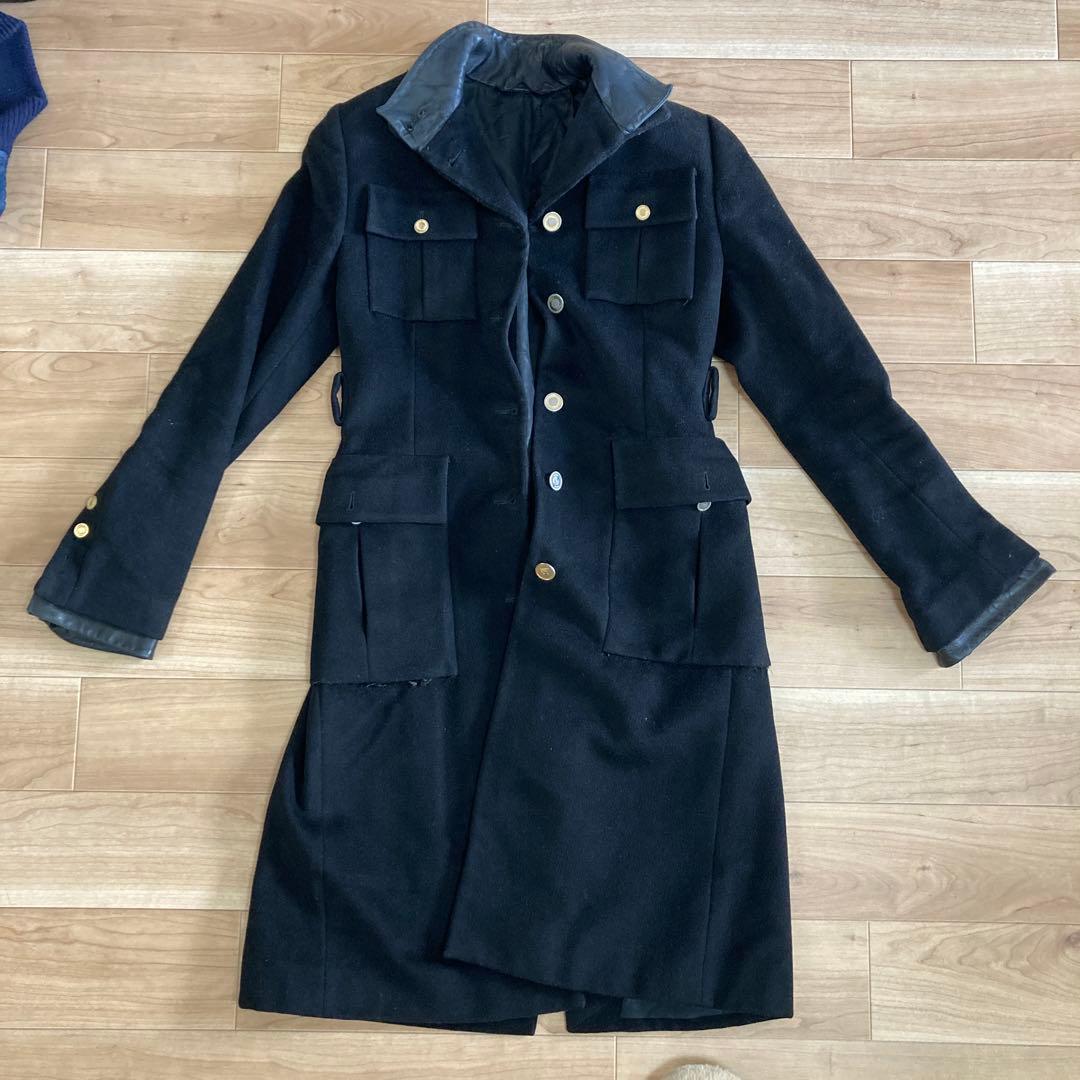 GUCCI ブラック ロングコート 38