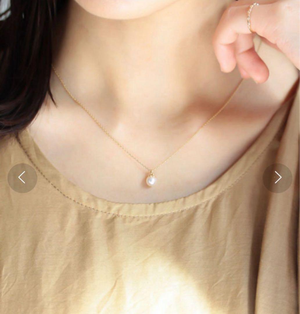 ◾️限定品◾️【NOIR DE POUPEE】 K10 パールキャップ ネックレス