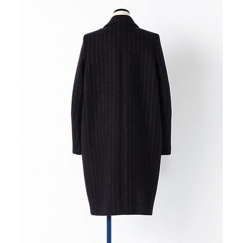 エンフォルド enfold ストライプ　チェスターコート　38