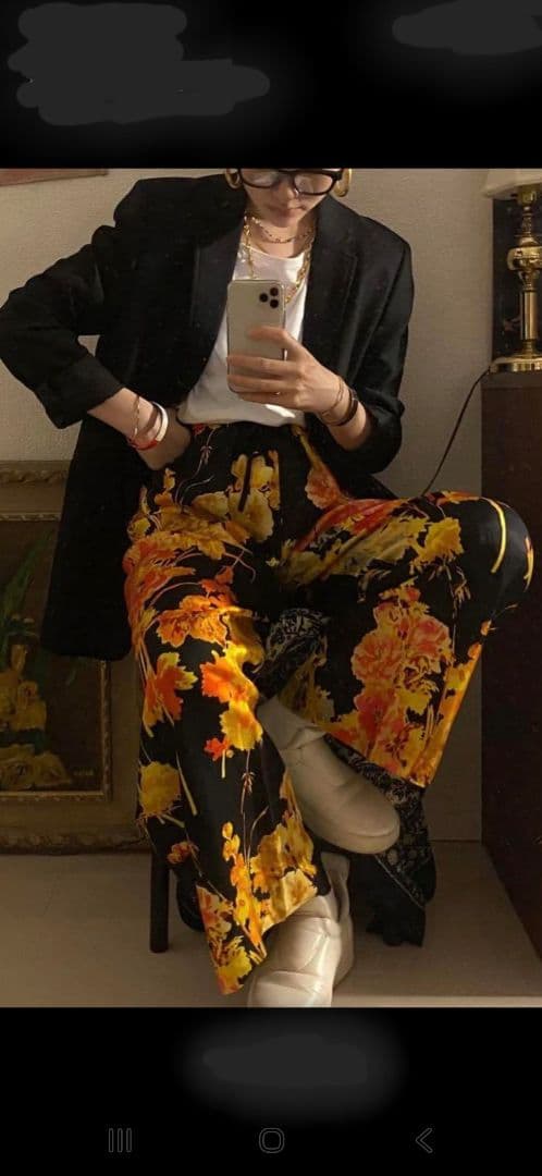 【DRESS VAN NOTEN】ドリスヴァンノッテン フラワープリントパンツ