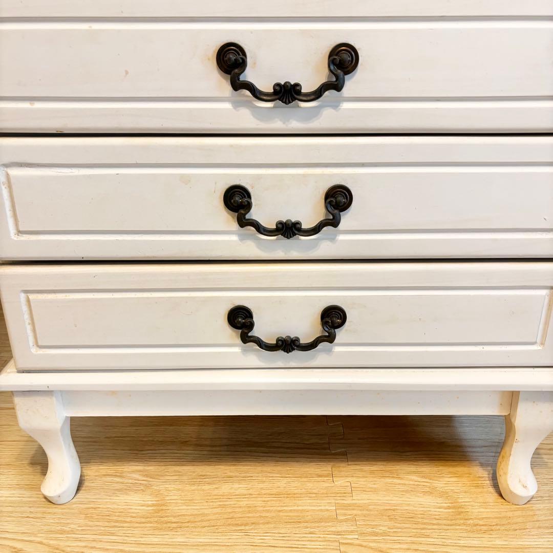 ロマンティックプリンセス 4段チェスト 姫家具 アンティーク ロココ ホワイト