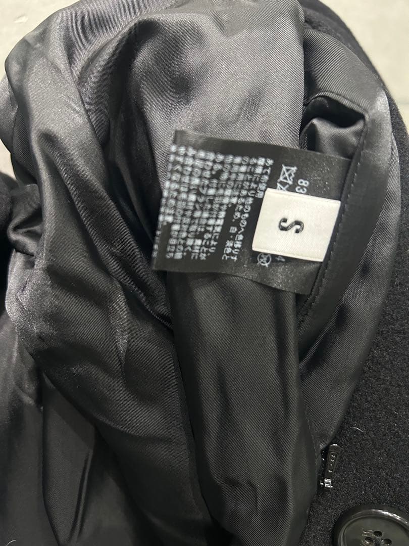 monkey time 黒 ダブルブレスト ロングコート