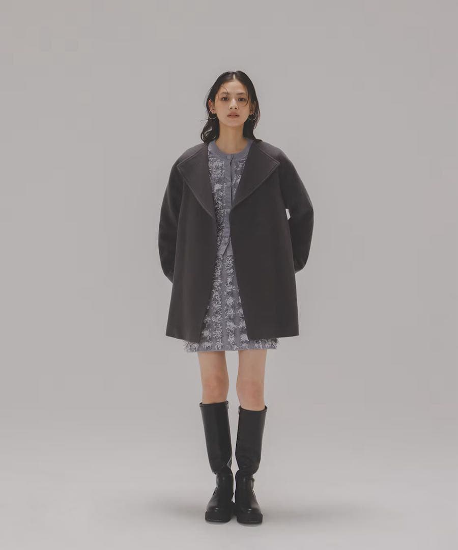 【新品タグ付き】ナチュラルビューティーベーシックベルテッドミディコート　M