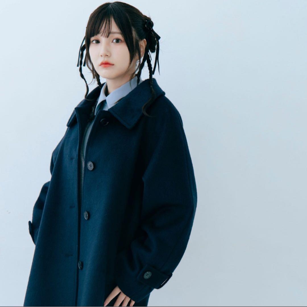 【新作】bokanii ステンカラーコート ネイビー 新品未使用 かすちゃん