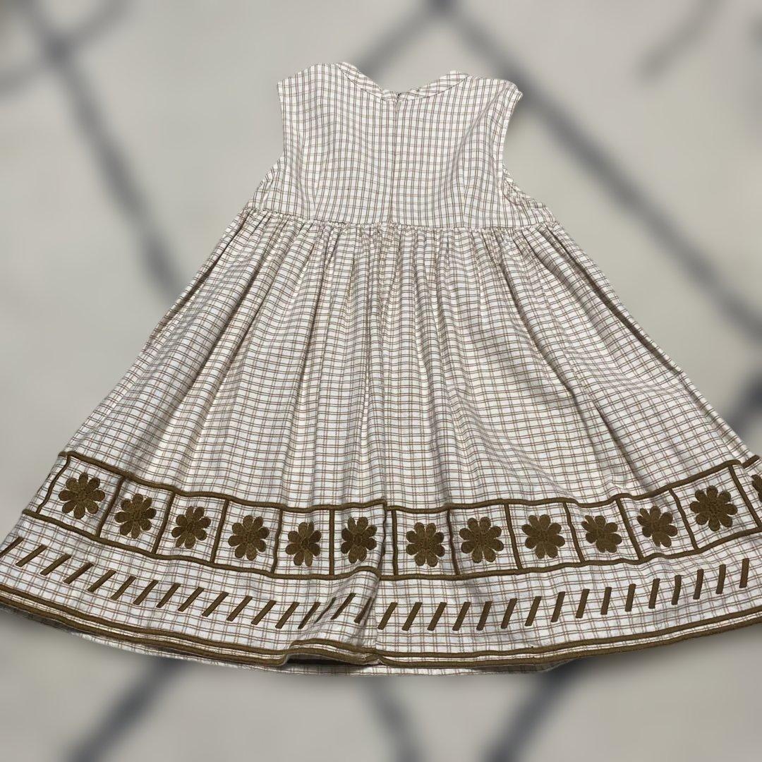 Apolina ギンガムチェック ワンピース 7-9Y
