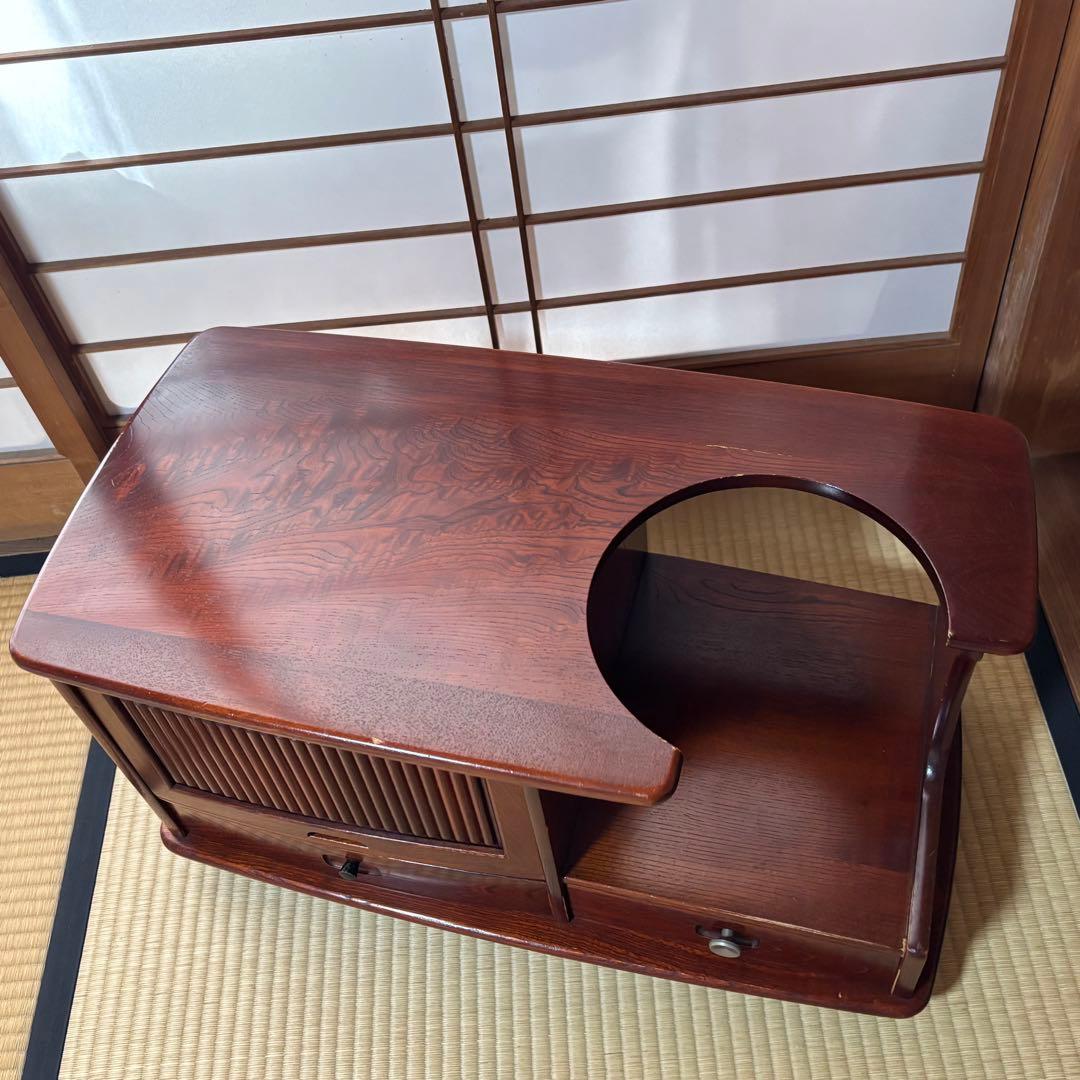 【希少】　karimoku カリモク ポットワゴン キャスター付 茶箪笥