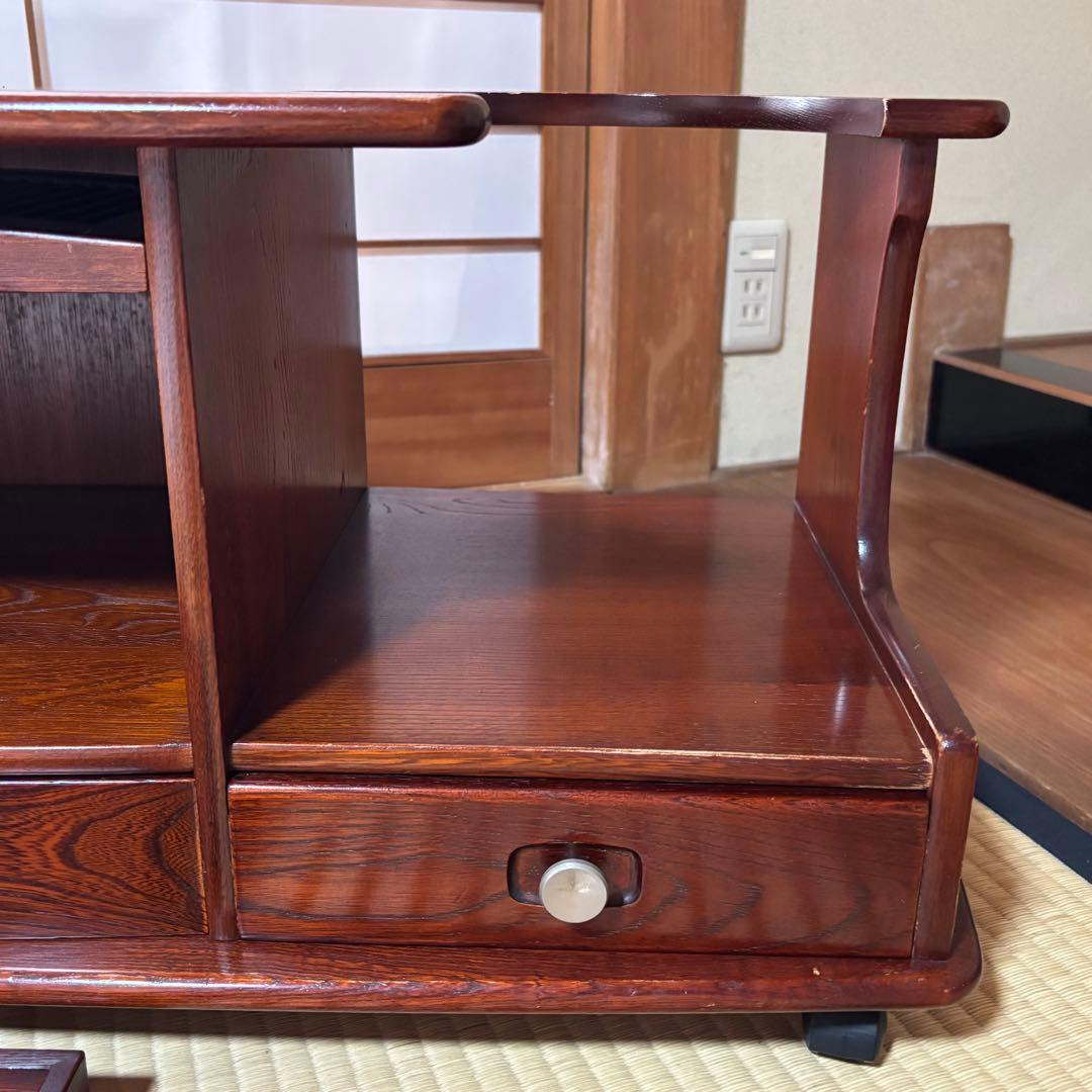 【希少】　karimoku カリモク ポットワゴン キャスター付 茶箪笥