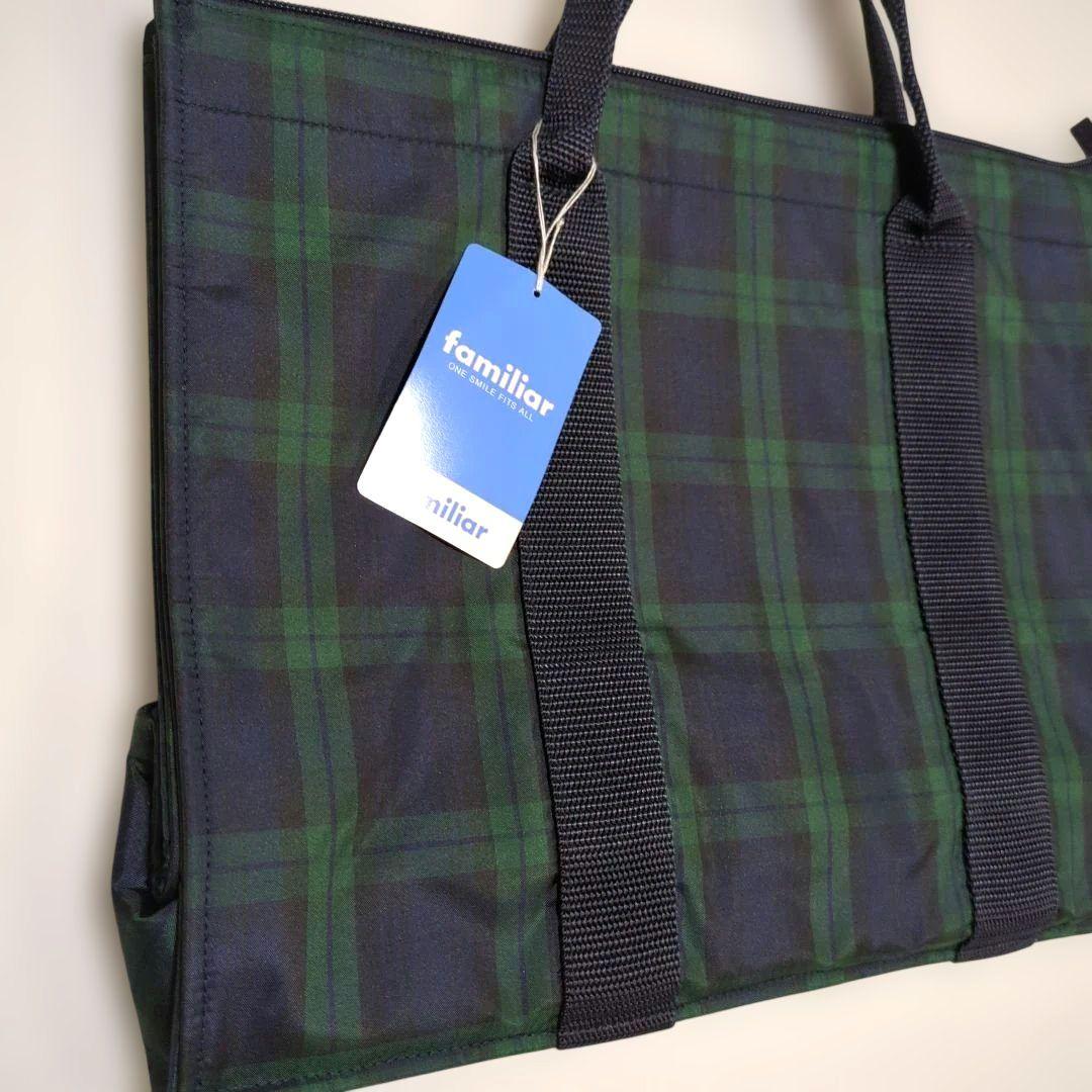 【新品未使用】familiar ファミリア　ブラックウォッチ　トートバッグ