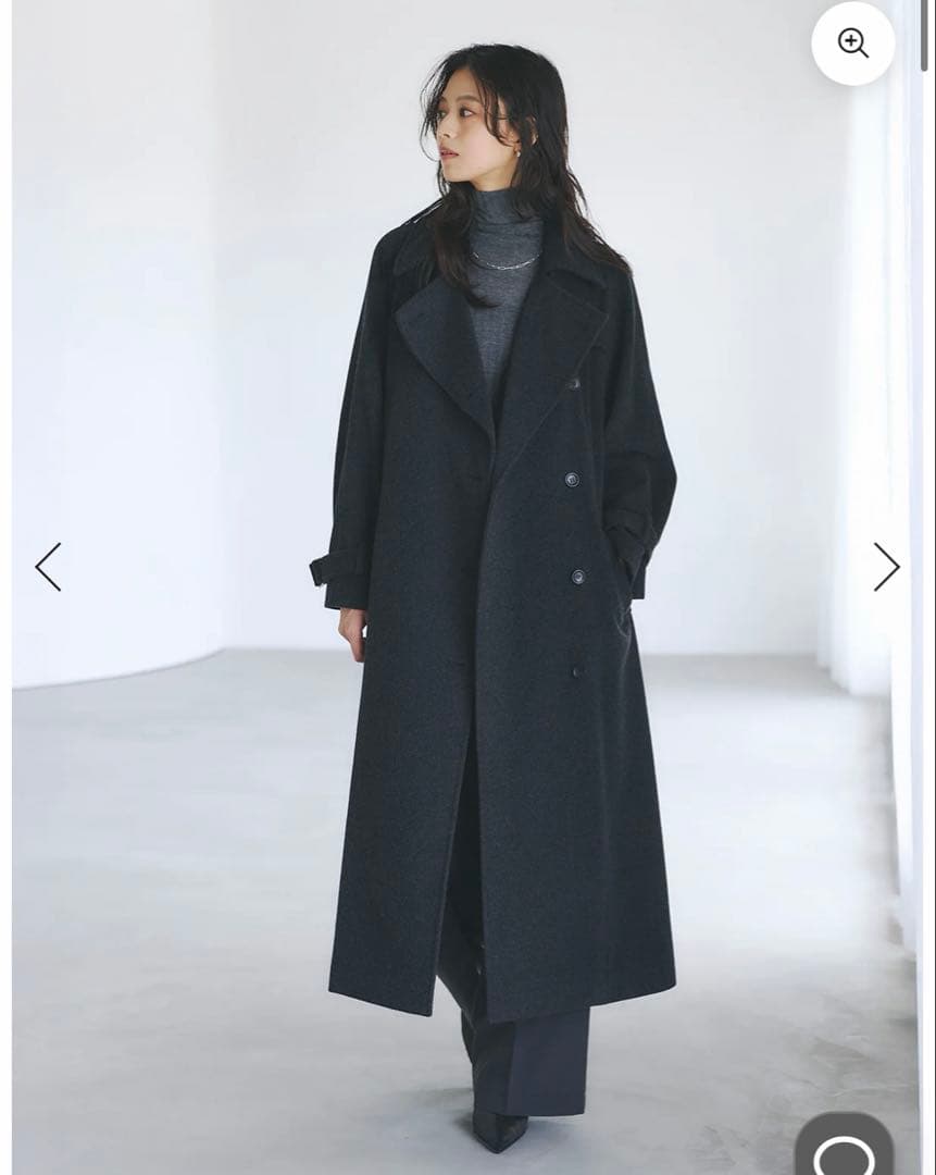 【新品タグ付き】2025✨️即完品 アニュアンス ウール トレンチ コート ロング