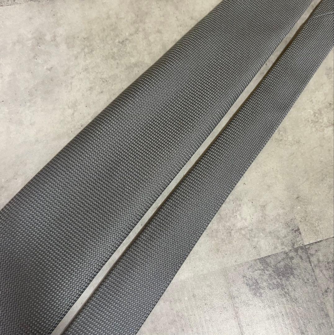 HERMES ネクタイ ハイブランド ソリッド グレー ジャガード 肉厚