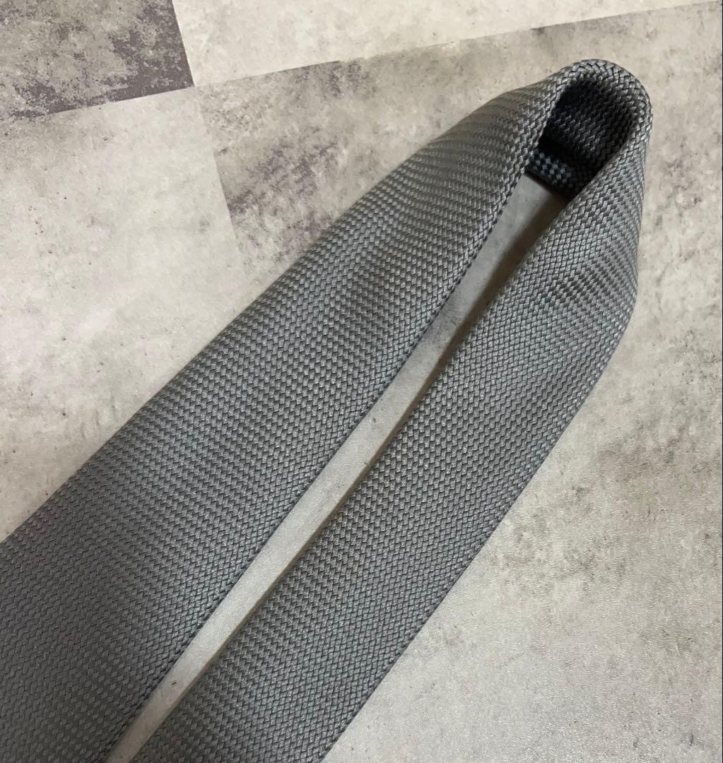 HERMES ネクタイ ハイブランド ソリッド グレー ジャガード 肉厚