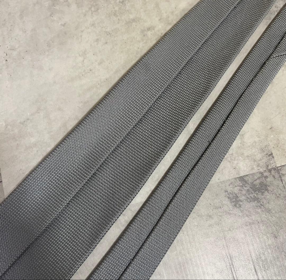 HERMES ネクタイ ハイブランド ソリッド グレー ジャガード 肉厚