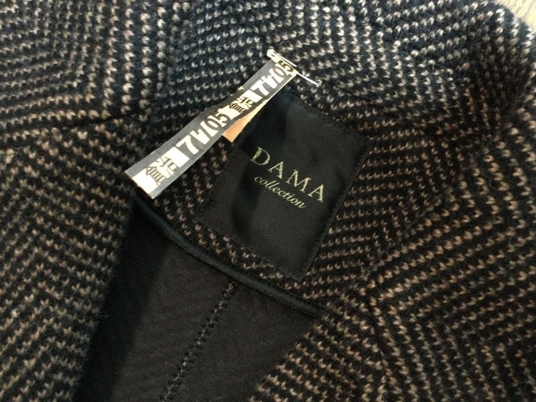 ダーマコレクション　カシミヤヘリンボーンコート