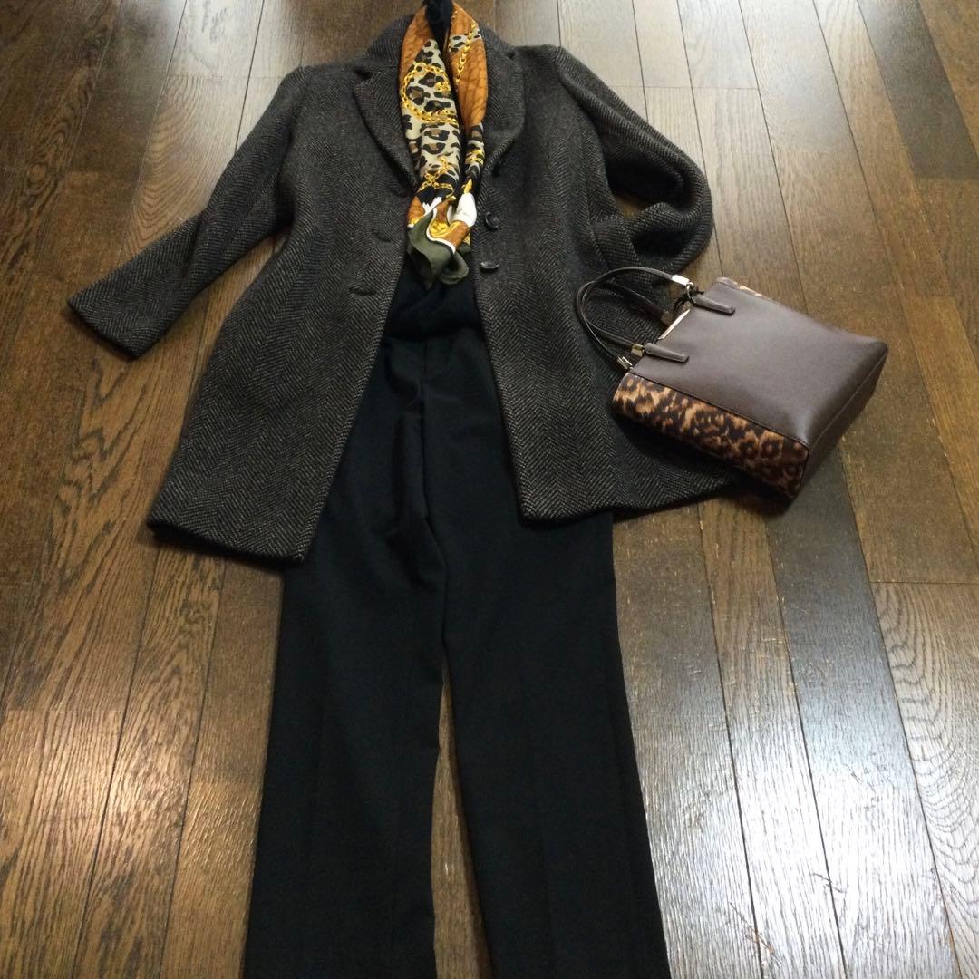 ダーマコレクション　カシミヤヘリンボーンコート