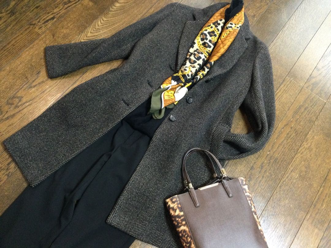 ダーマコレクション　カシミヤヘリンボーンコート