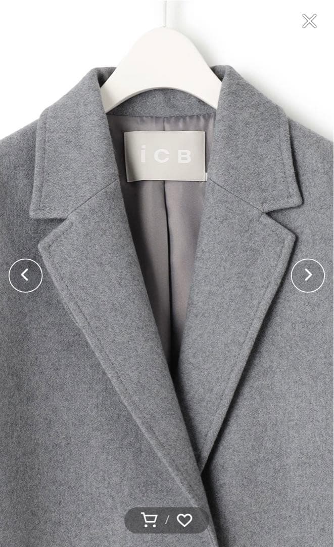 ICB 00号　軽い！ウールライトメルトン チェスターコート