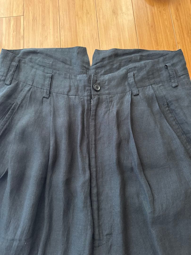 nude masahikomaruyama 黒 サルエルパンツ リネン100