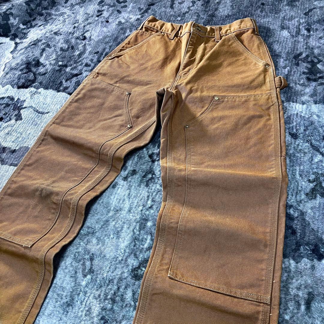 コメ欄セール！USA Carhartt ダブルニー ブラウン 29×30 B01