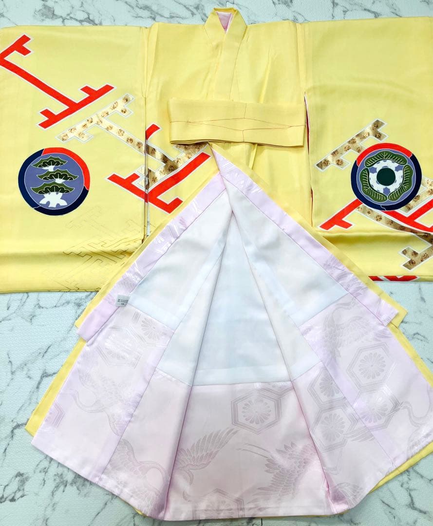 【新品未使用】お宮参り産着 祝い着 赤ちゃん女の子用　着物　襦袢