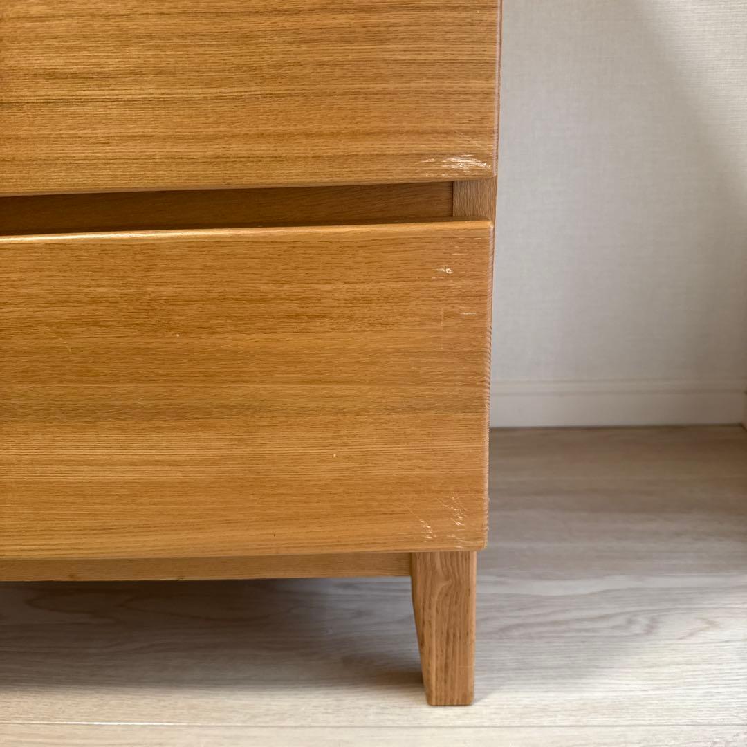 無印良品 タモ材 3段チェスト