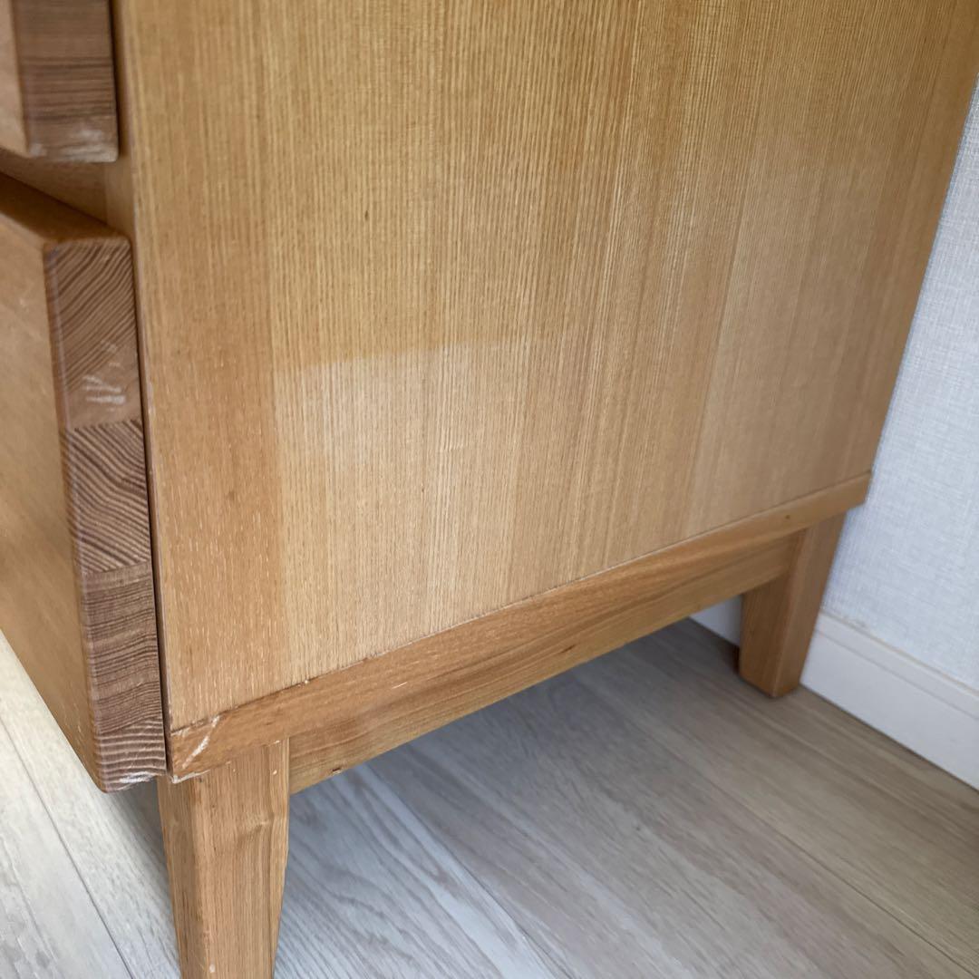 無印良品 タモ材 3段チェスト