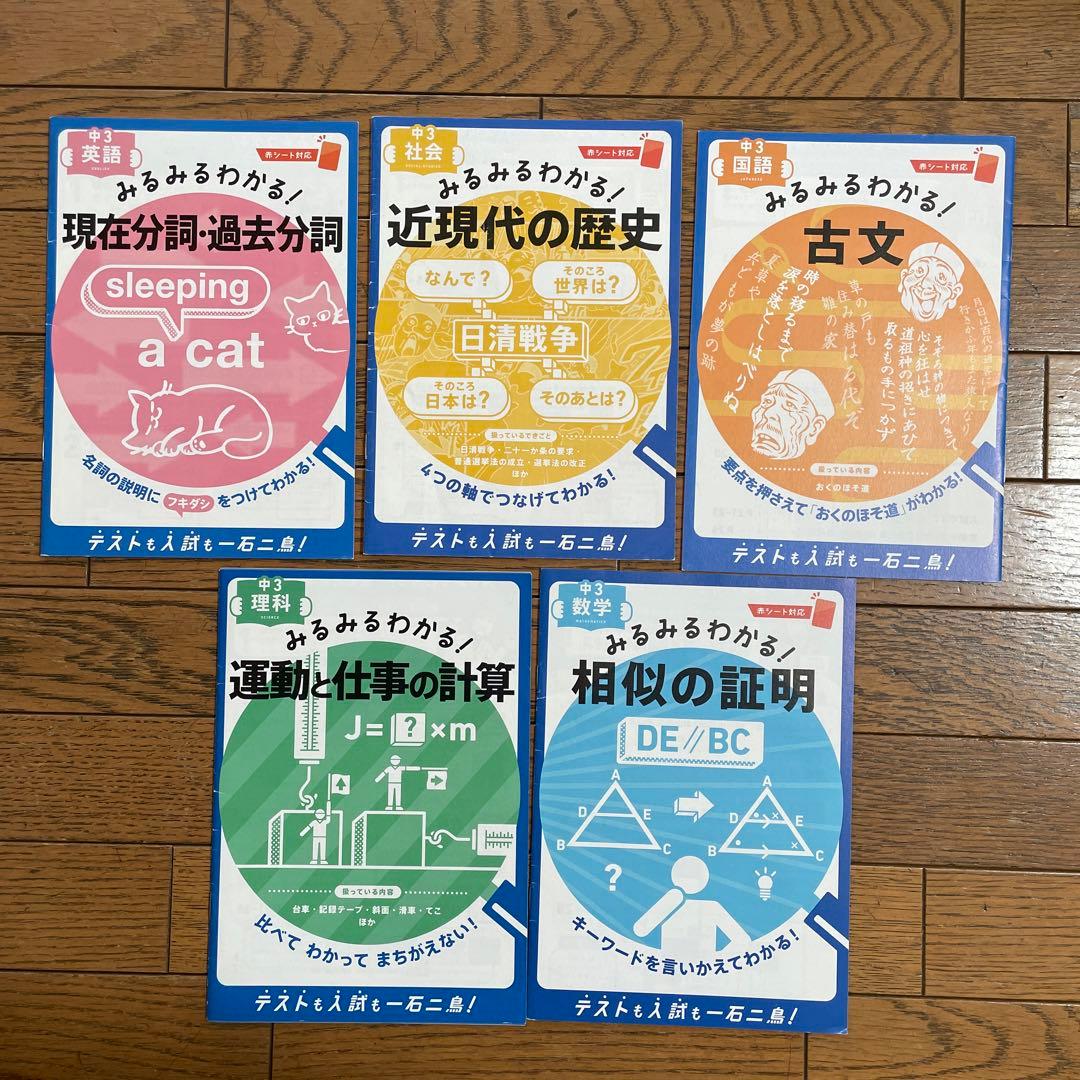【美品】進研ゼミ中学講座　中3 1年分　　参考書・問題集セット　高校受験