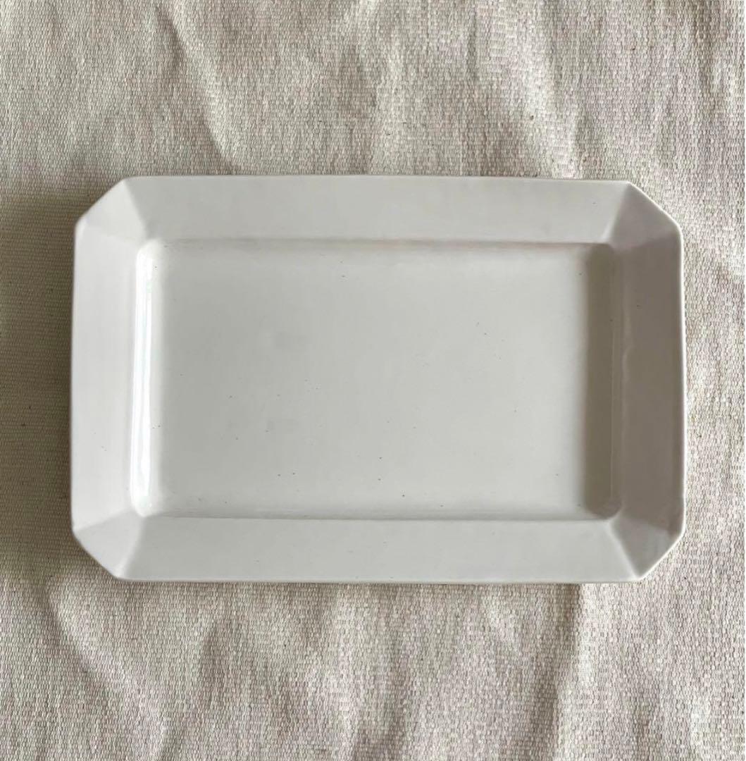 岡田直人 さん スクエア 隅切り 長角皿 未使用【1枚】