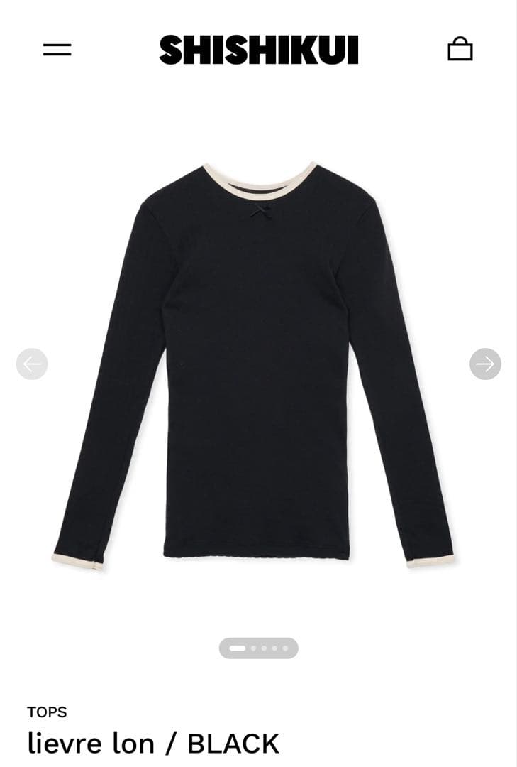 トップス SHISHIKUI lievre lon / BLACK