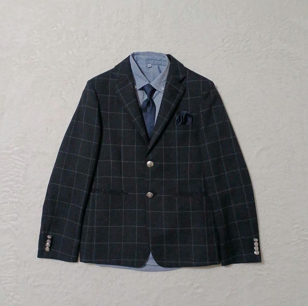 【フォーマル6点】ワンダーファクトリー 卒服 160 キッズ ネイビー 男の子