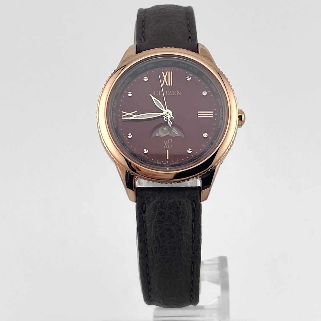 【稼働】シチズン　XC クロスシー　ムーンフェイズ　電波ソーラー　腕時計