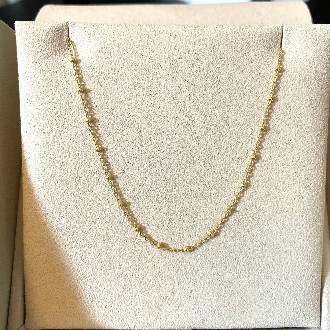 Loquet London 14Kゴールドチェーンネックレス箱付