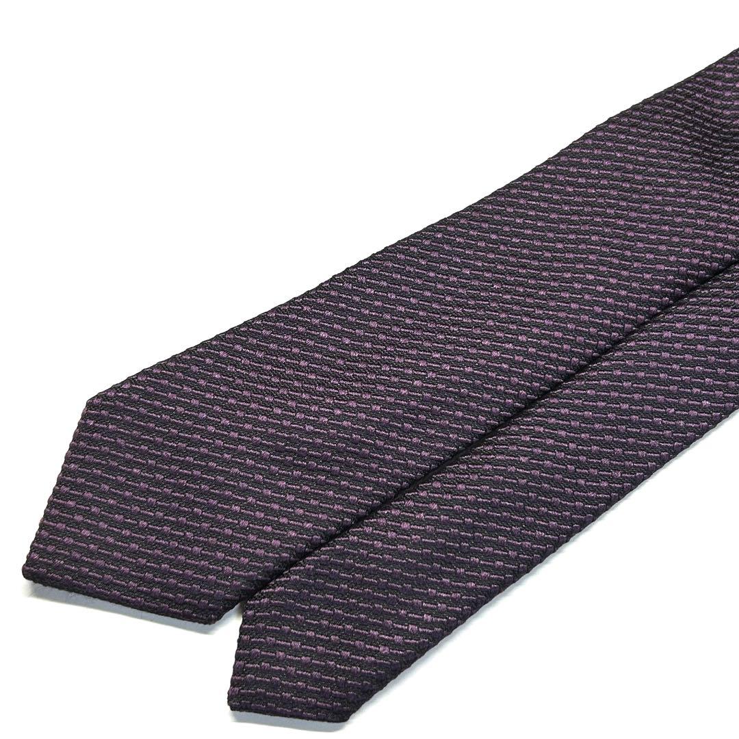 【未使用に近い✨】トムフォード ネクタイ パープルナロー ジャガード 高級シルク