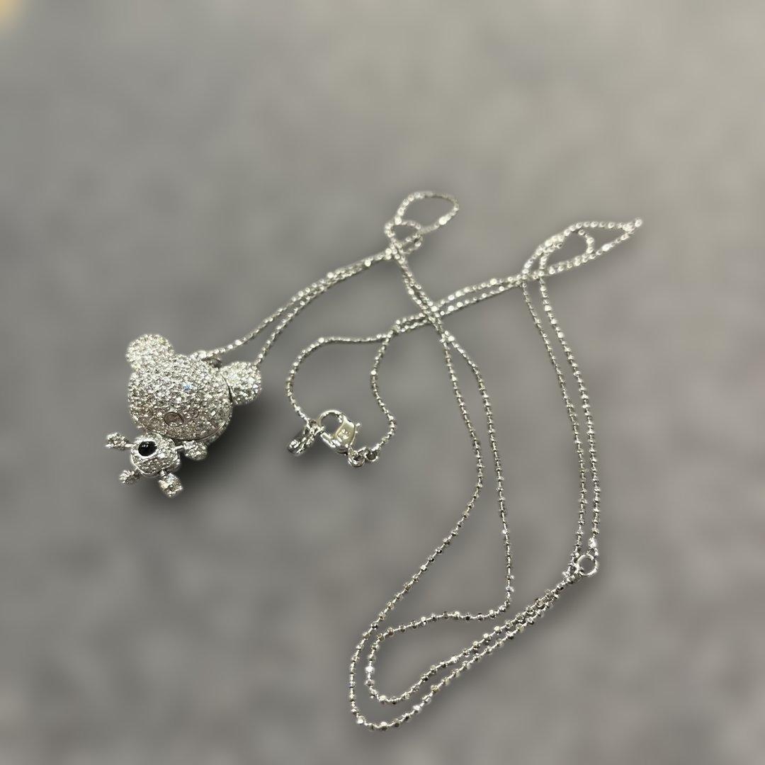 【希少】SWAROVSKI スワロフスキー ロングネックレス クリスタルベア