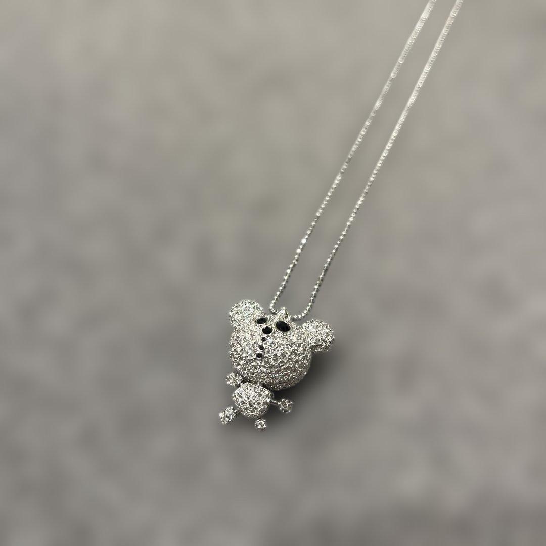 【希少】SWAROVSKI スワロフスキー ロングネックレス クリスタルベア