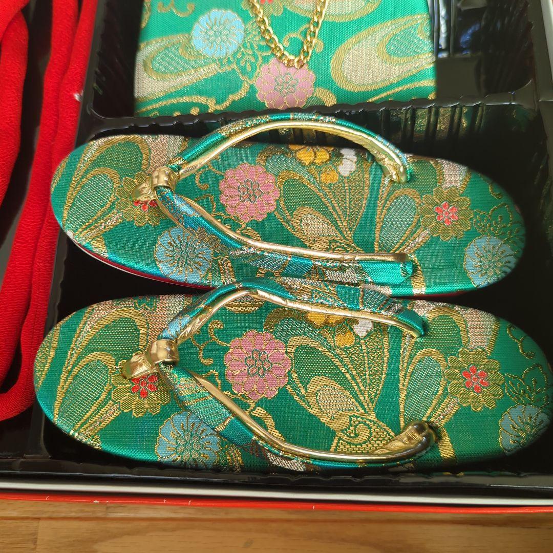 七五三 7才 女児着物フルセット　作り帯と筥迫つき