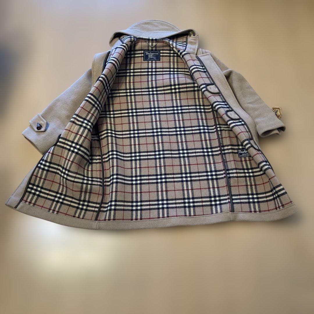【コッペ&パティ】【美品】バーバリー　英国製　ダッフルコート　ノバチェック
