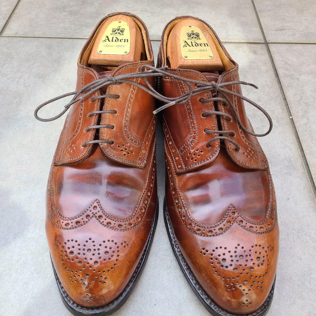 Alden 2099 ウイスキーコードバン 8.5D フルブローグ 希少カラー