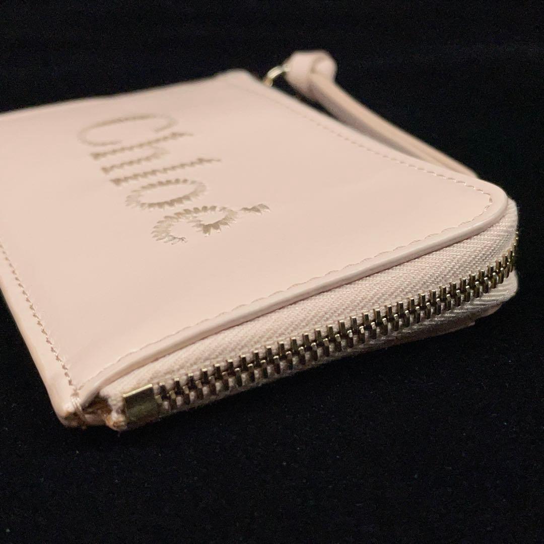 4374 クロエ レザーケース カードケース ロゴ 刺繍 箱付