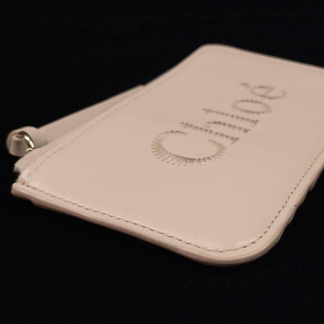 4374 クロエ レザーケース カードケース ロゴ 刺繍 箱付