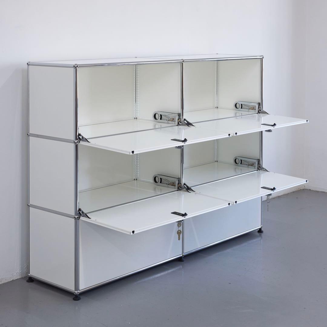 USMハラー　2列3段キャビネット/ピュアホワイト/送料込み