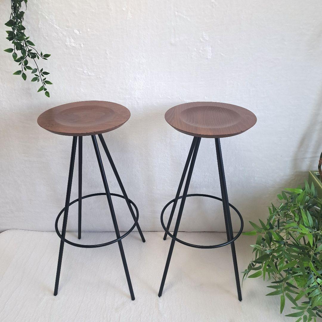 ADAL ハイスツール 2脚セット「北欧 モダン 無垢材」