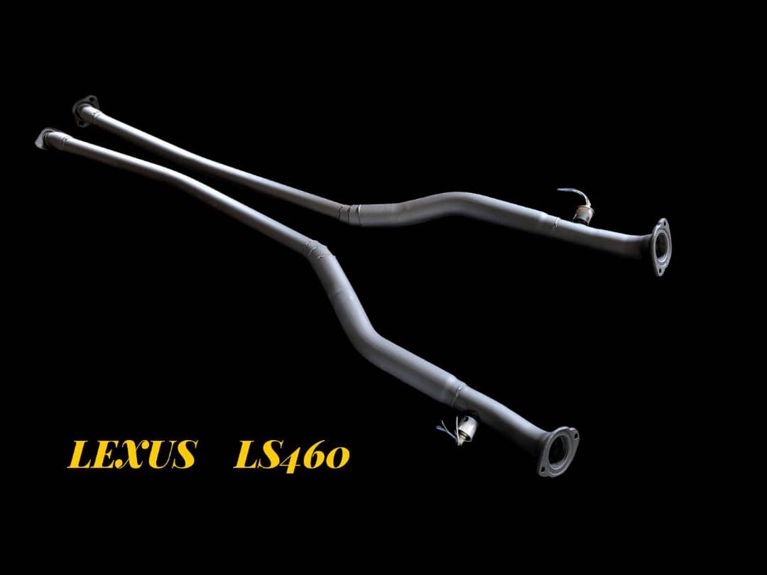 レクサスLS460！オリジナル中間ストレートマフラー　デュアル