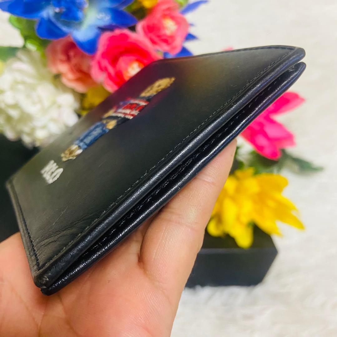 本革✨RALPH LAUREN✨ラルフローレン✨財布✨ポロベア✨レザー✨二つ折り