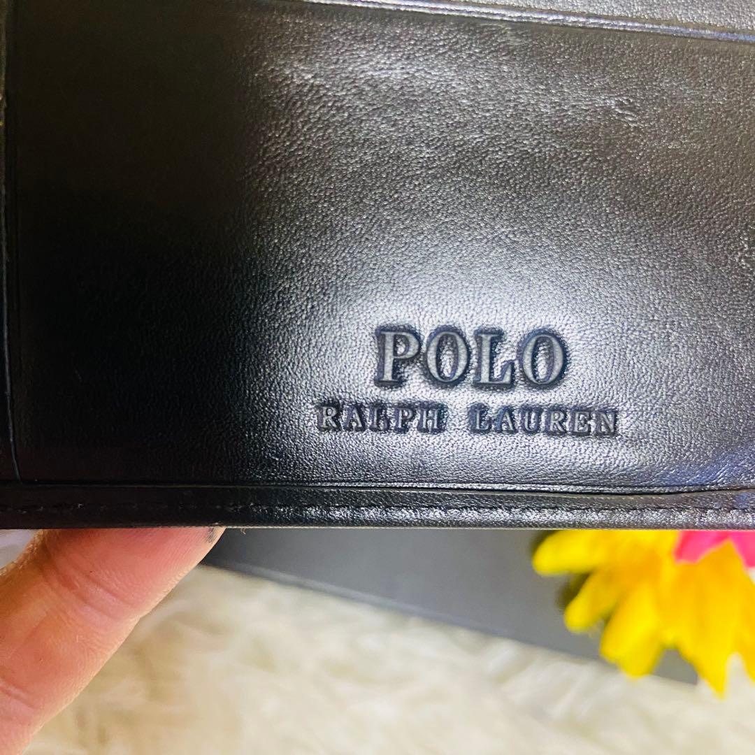 本革✨RALPH LAUREN✨ラルフローレン✨財布✨ポロベア✨レザー✨二つ折り