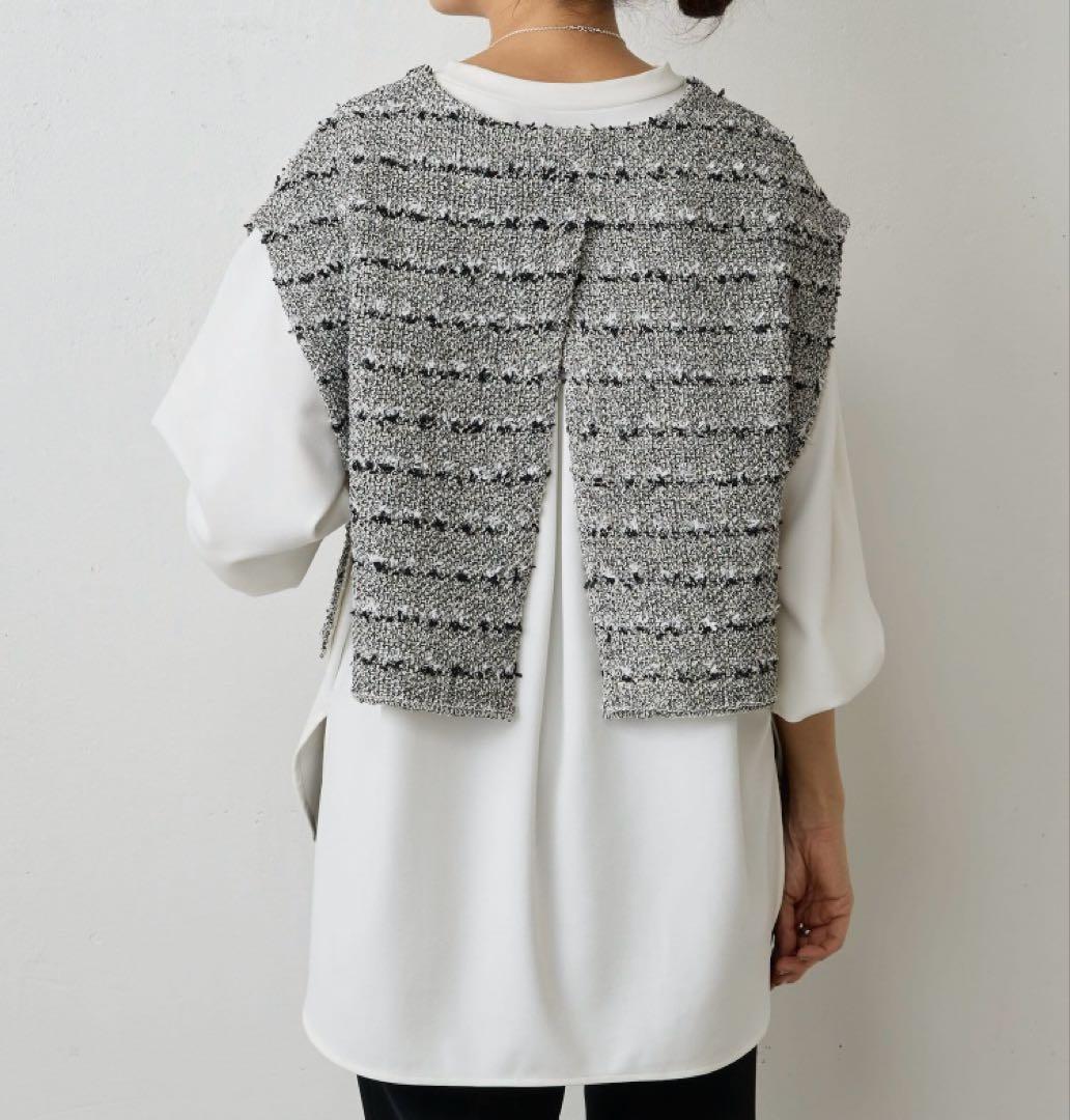 12/16までお値下げ♡【新品・タグ付き】Beardsleyのツイードポンチョ