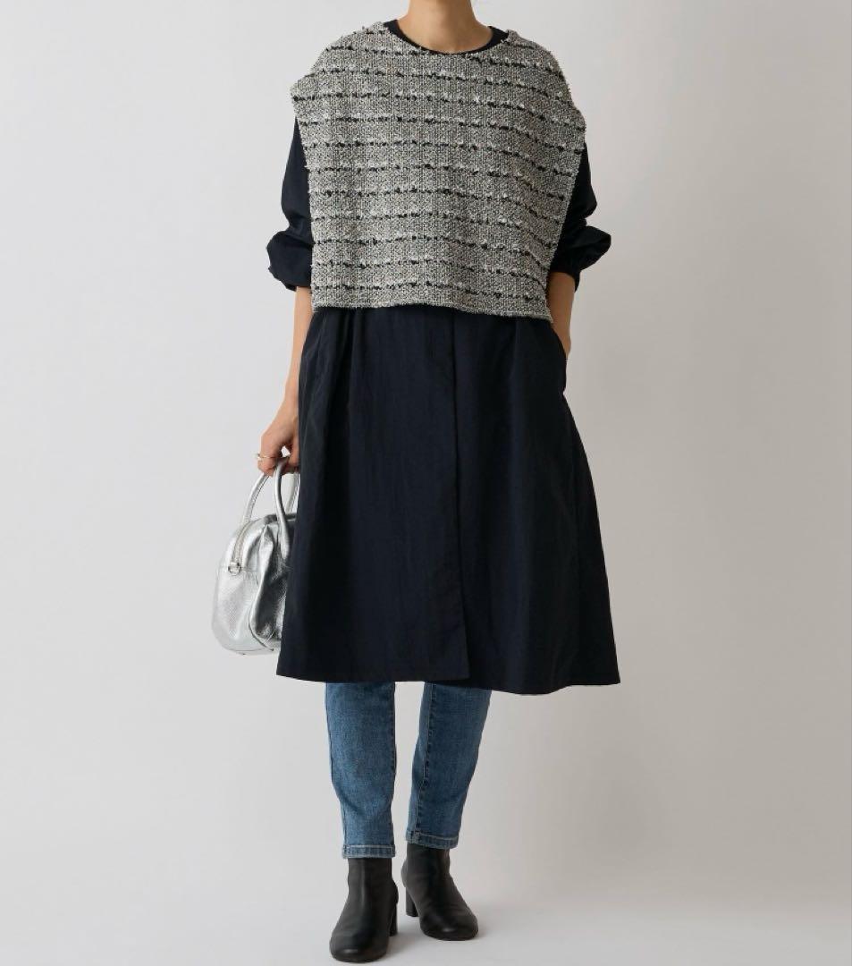 12/16までお値下げ♡【新品・タグ付き】Beardsleyのツイードポンチョ