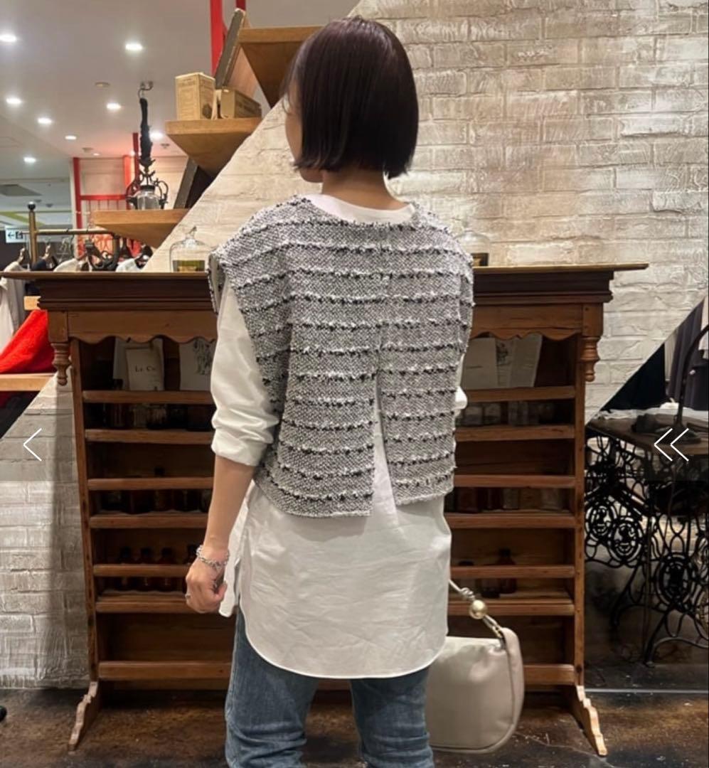 12/16までお値下げ♡【新品・タグ付き】Beardsleyのツイードポンチョ